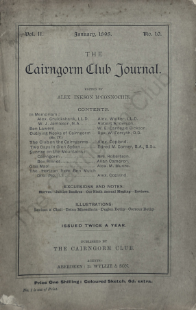 The Cairngorm Club Journal No 10 cover